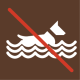 Dogs are prohibited from swimming in high mountain lakes and streams