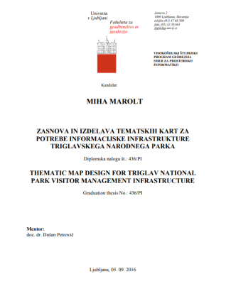 Zasnova in izdelava tematskih kart za potrebe informacijske infrastrukture Triglavskega narodnega parka