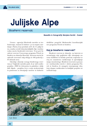 Julijske Alpe - biosferni rezervat