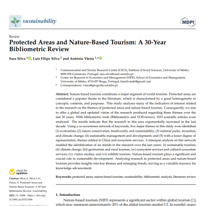 Protected Areas and Nature-Based Tourism: A 30-Year Bibliometric Review