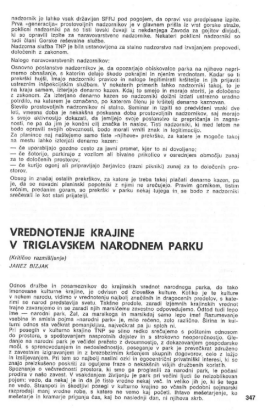 Vrednotenje krajine v Triglavskem narodnem parku