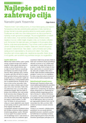 Najlepše poti ne zahtevajo cilja - narodni park Yosemite