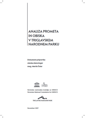 Occasional publications (Analiza prometa in obiska v TNP)