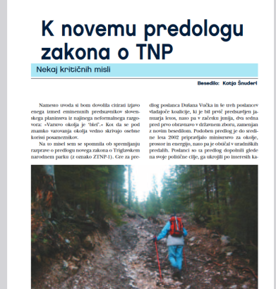 K novemu predlogu zakona o TNP