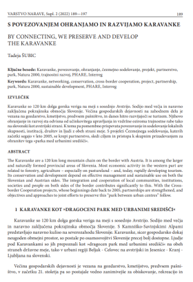 S povezovanjem ohranjamo in razvijamo Karavanke